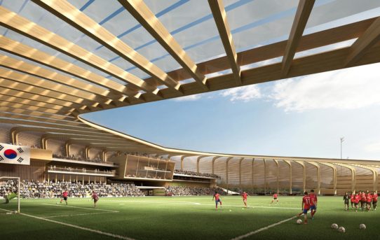UNStudio postaví ze dřeva národní fotbalové centrum v Jižní Koreji