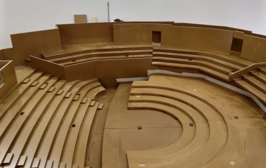 (Čeština) Model interiéru ostravského koncertního sálu je hotový