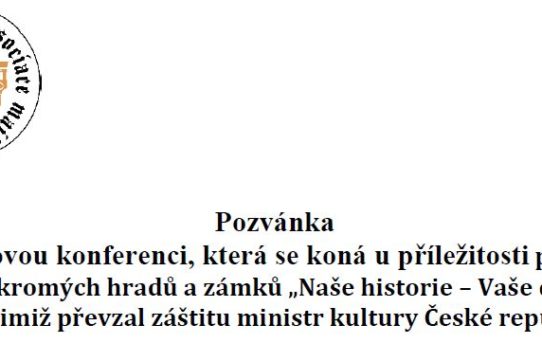 Pozvánka na tiskovou konferenci „Naše historie – Vaše dědictví“