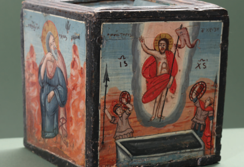 Církevní předměty, rytiny a jiné objekty pravoslavného křesťanství