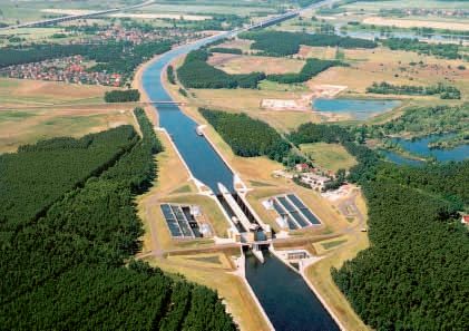 Středozemní průplav a průplavní most Magdeburk (Německo)